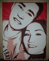 портрет по фото в костанае в стиле поп-арт и не только  - Изображение #4, Объявление #1477413