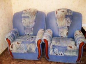 Диван + 2 кресла, цвет-голубой - Изображение #2, Объявление #775291