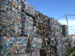 пэт-бутылка б/у,  баклашка прессованная