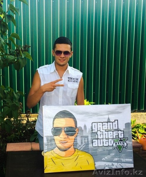 портрет по фото в костанае в стиле поп-арт и не только  - Изображение #3, Объявление #1477413